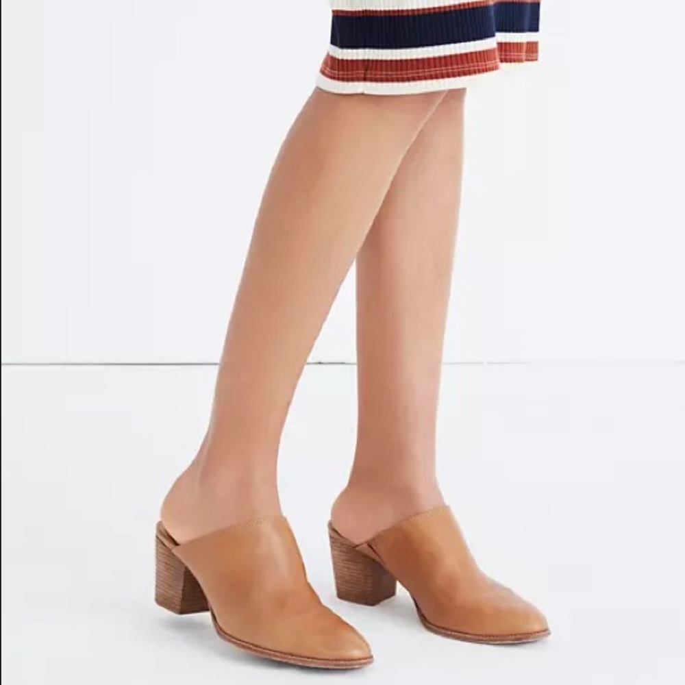 Madewell Harper Mule in Amber Brown